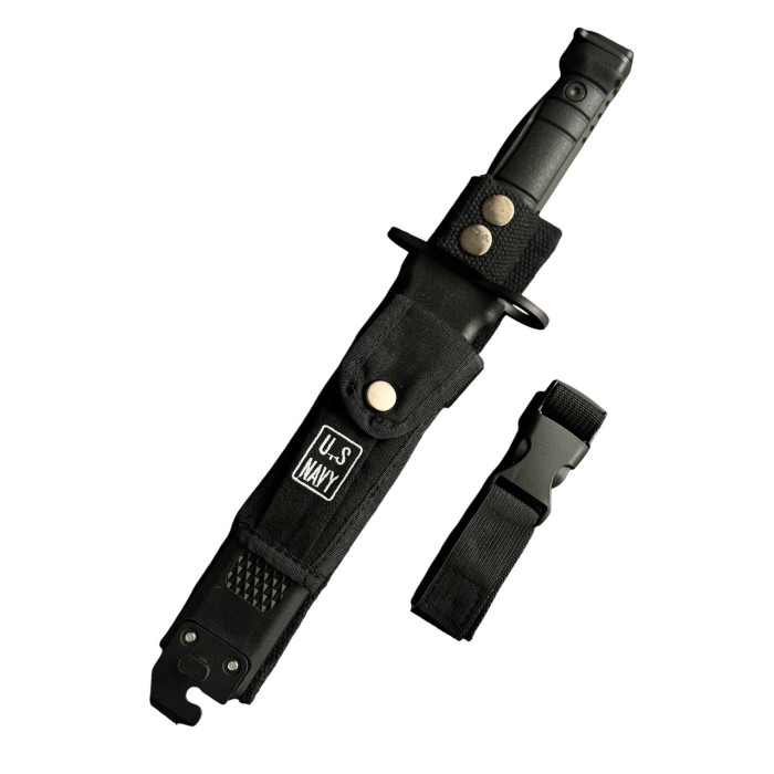 Нож туристический 2-2159А сталь D2 (KN1206) черный