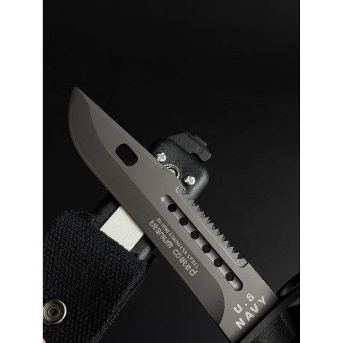 Нож туристический 2-2159А сталь D2 (KN1206) черный