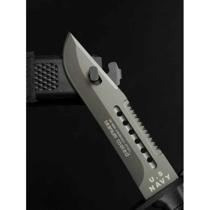 Нож туристический 2-2159А сталь D2 (KN1206) черный