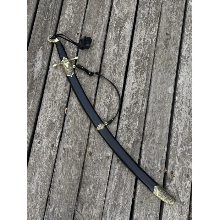 Казацкая сабля ручной работы "Богдан Хмельницкий" с ножнами сталь 40х13 Gorillas BBQ KN203