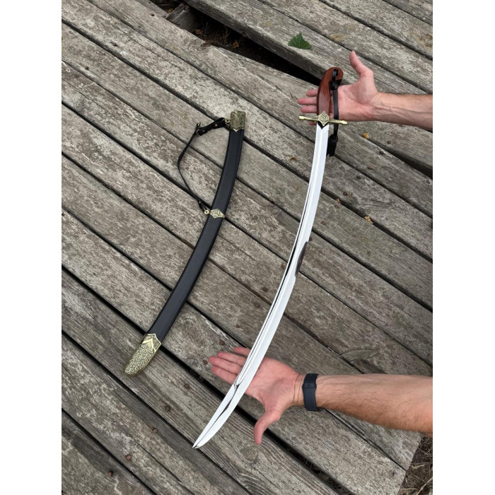 Казацкая сабля ручной работы "Петро Дорошенко" с ножнами сталь AISI 304 Gorillas BBQ KN204