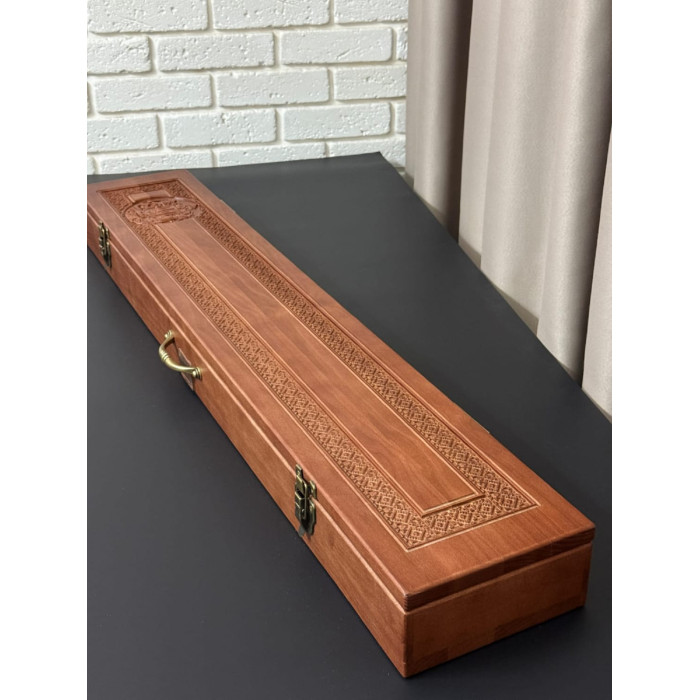 Коробка для сабли резная ручной работы Gorillas BBQ KN227