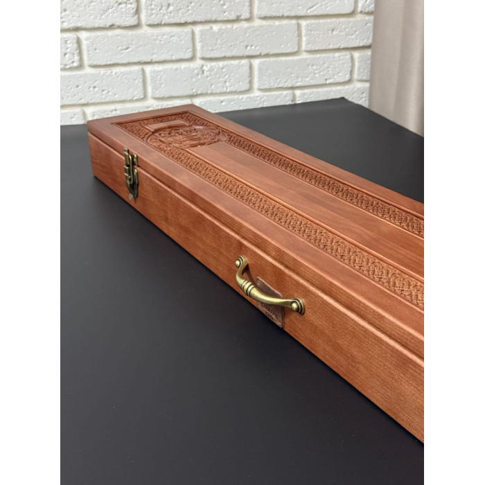 Коробка для сабли резная ручной работы Gorillas BBQ KN227