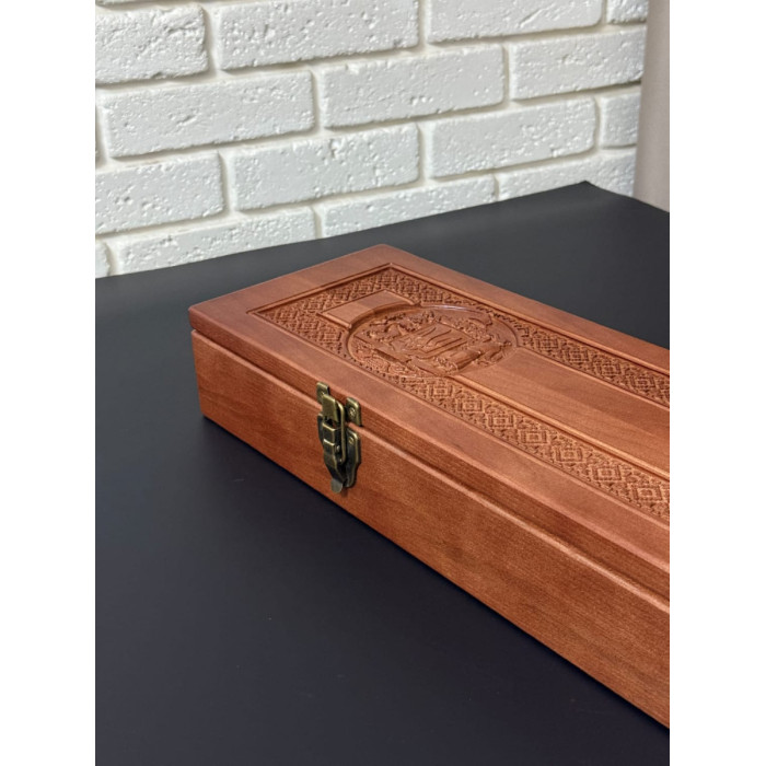 Коробка для сабли резная ручной работы Gorillas BBQ KN227