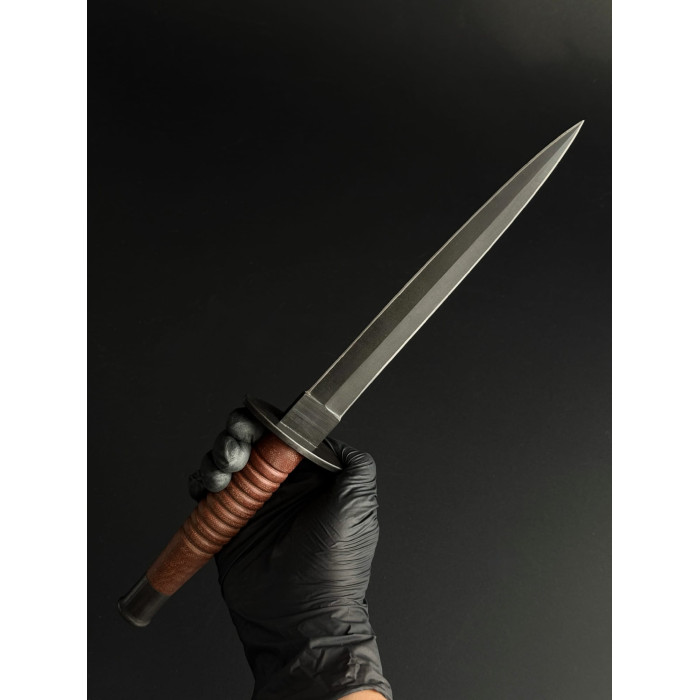 Нож кортик Ягуар коричневый Gorillas BBQ сталь х12мф KN235