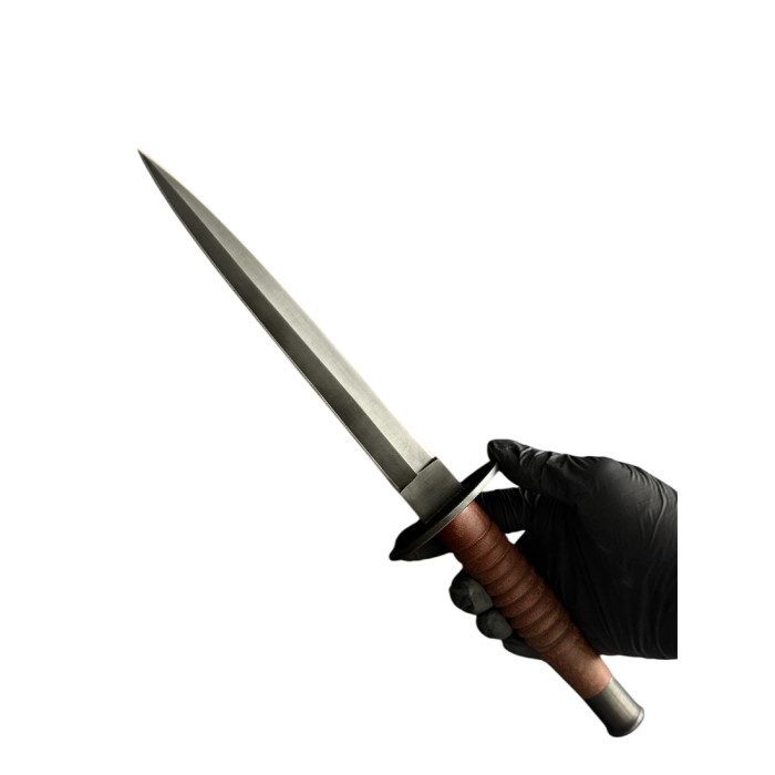 Нож кортик Ягуар коричневый Gorillas BBQ сталь х12мф KN235