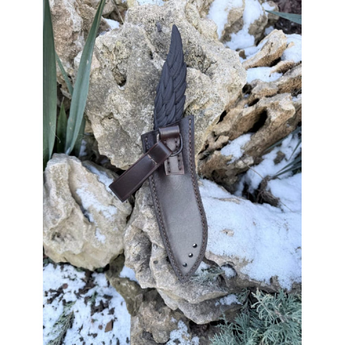 Нож на подарок ручной работы Птица сталь 50х14мф Gorillas BBQ (KN238)