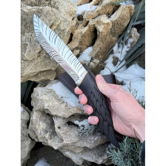 Нож на подарок ручной работы Птица сталь 50х14мф Gorillas BBQ (KN238)