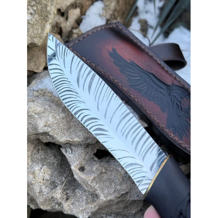 Нож на подарок ручной работы Птица сталь 50х14мф Gorillas BBQ (KN238)