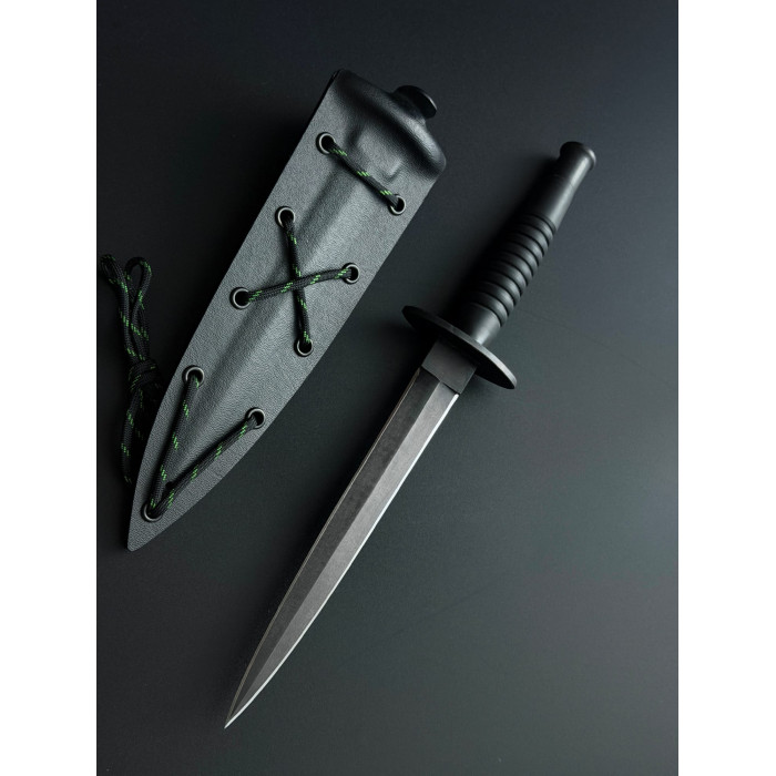 Нож кортик Ягуар черный Gorillas BBQ сталь х12мф KN243