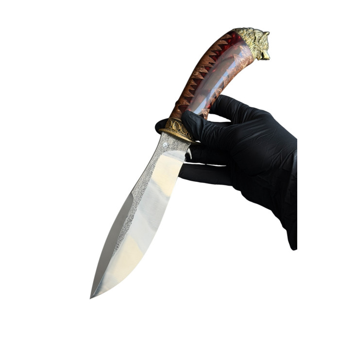 Подарочный охотничий нож ручной работы с литьем Gorillas BBQ (KN253)