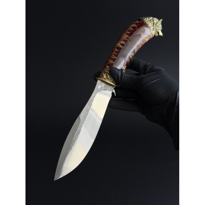 Подарочный охотничий нож ручной работы с литьем Gorillas BBQ (KN253)