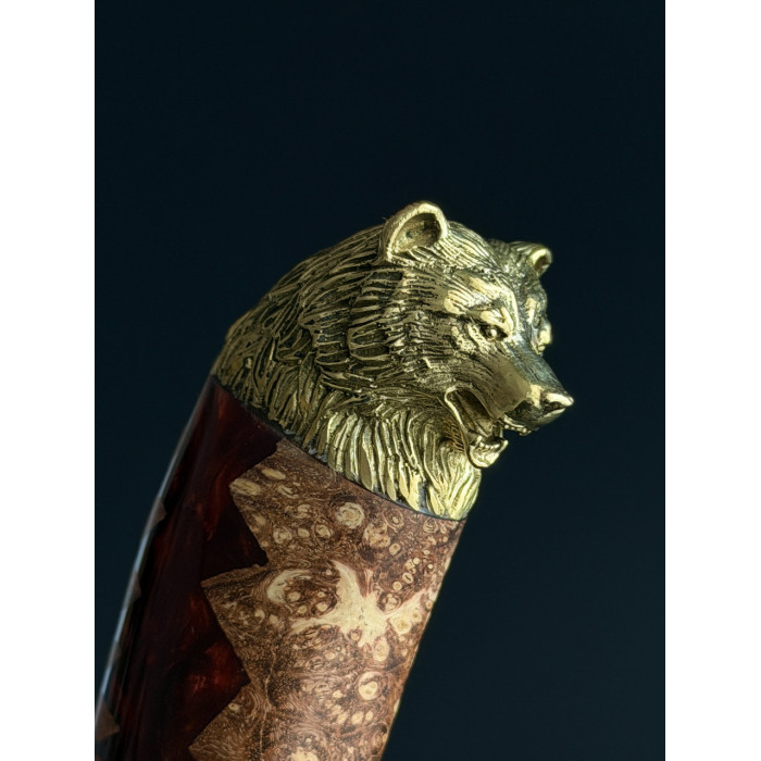 Подарочный охотничий нож ручной работы с литьем Gorillas BBQ (KN253)