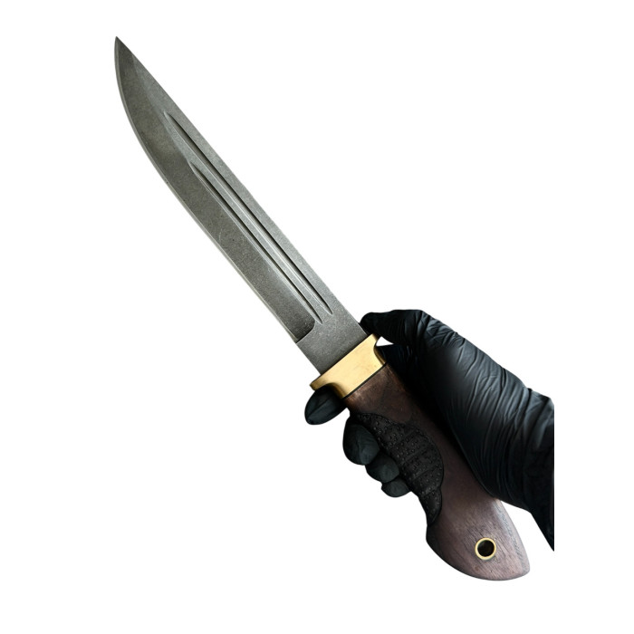 Тактический нож "Пластун" сталь Х12МФ Gorillas BBQ коричневый (KN254)