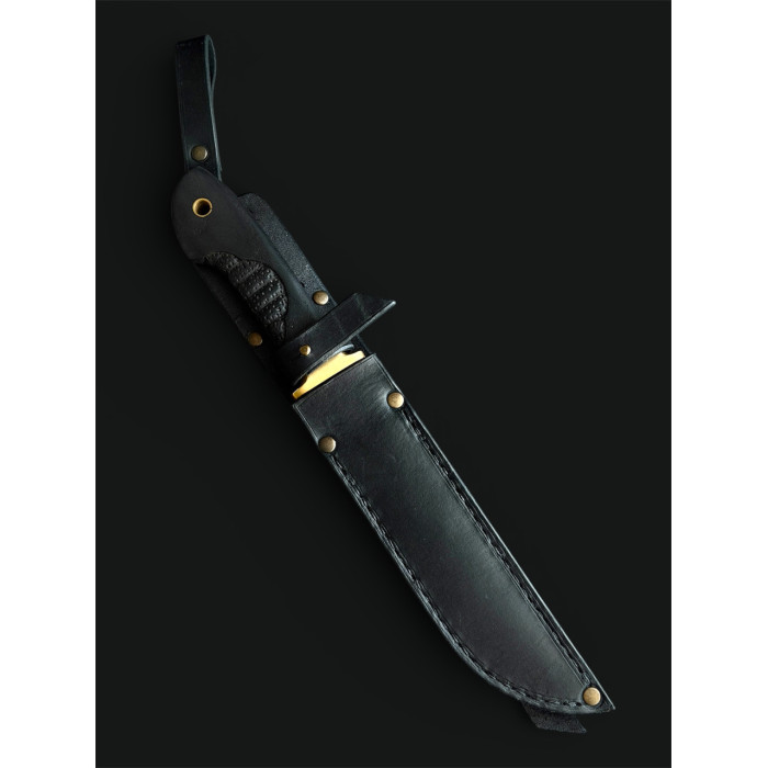 Тактический нож "Пластун" сталь Х12МФ Gorillas BBQ черный (KN255)
