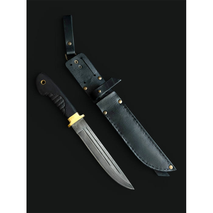 Тактический нож "Пластун" сталь Х12МФ Gorillas BBQ черный (KN255)