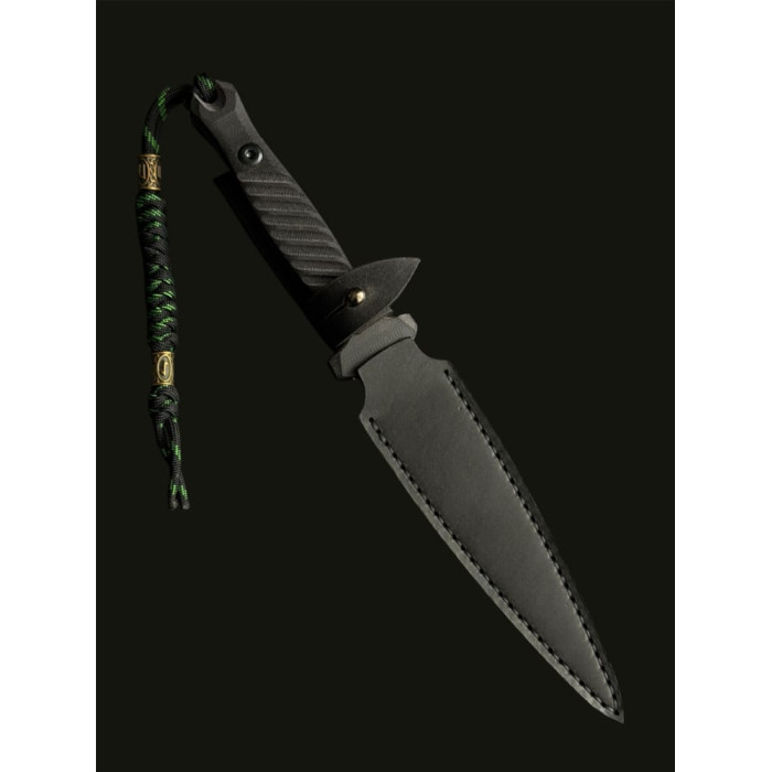 Туристичний кинжал с темляком и чехлом сталь 50х14мф Gorillas BBQ (KN270)