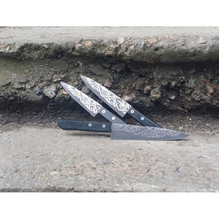 Набор кухонный ножей 3 шт 100924 сталь 65х13 Gorillas BBQ KN84