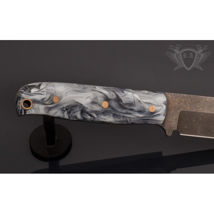 Универсальный походный нож с чехлом сталь Х12МФ RVD160 (Н0876)