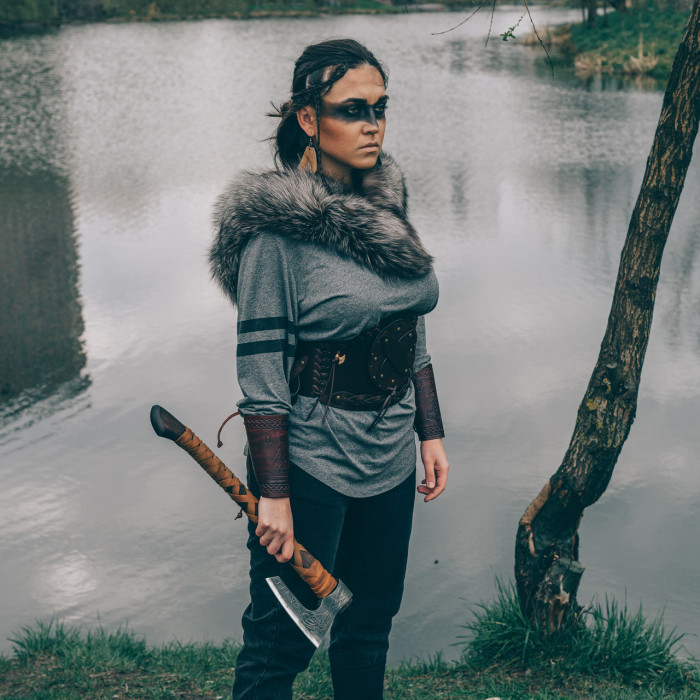 Топор викингов Железнобокий сталь У8ГА Gorillas BBQ ручная работа TR14