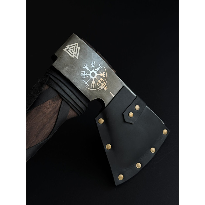 Топор ручной работы кованый "Ворон 2" Gorillas BBQ TR72