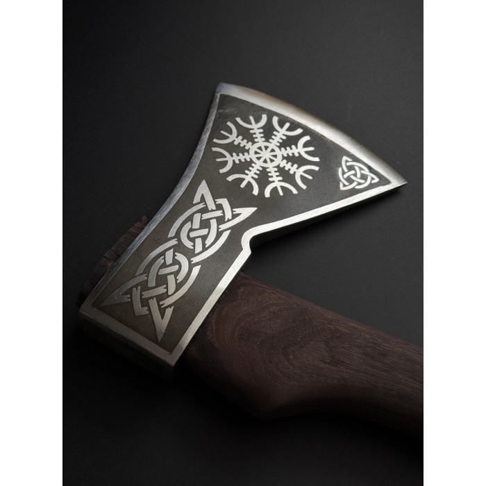 Топор скандинавский ручной работы "Скиф 2.0" cталь 65Г Gorillas BBQ TR75