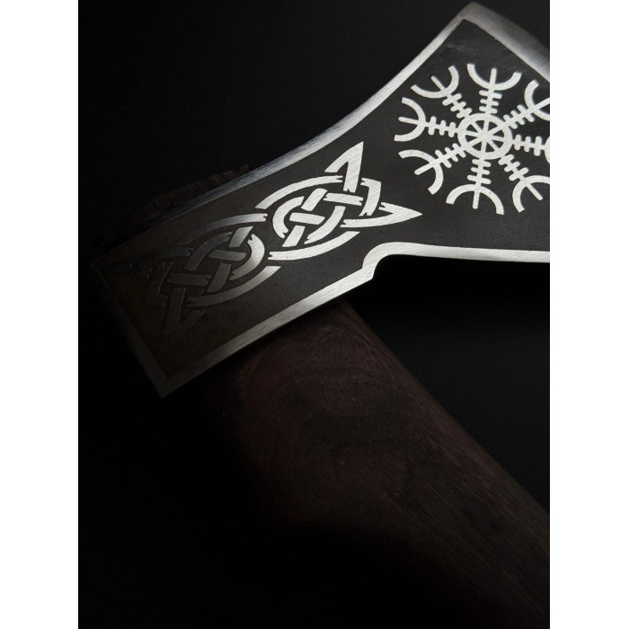 Топор скандинавский ручной работы "Скиф 2.0" cталь 65Г Gorillas BBQ TR75