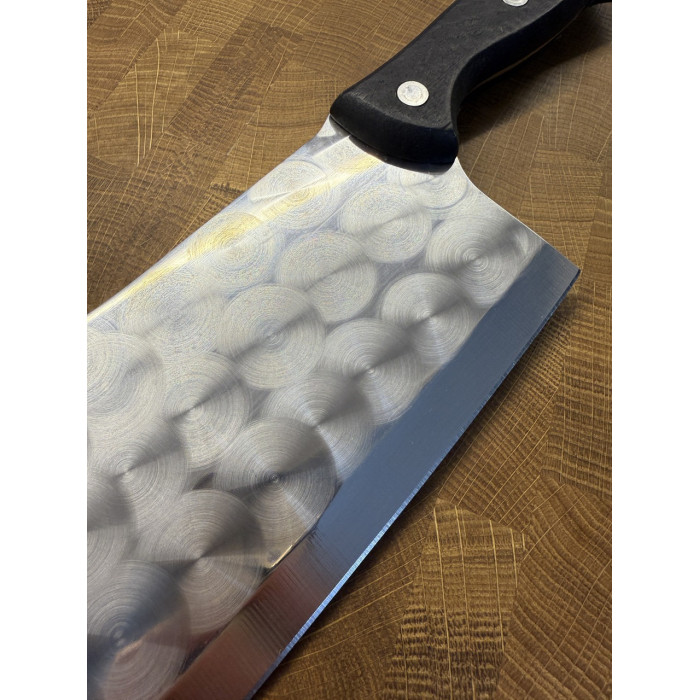 Набор кухонный торцевая доска разделочная с кухонным топориком Узор и набором из 3-х ножей Gorillas BBQ DS44