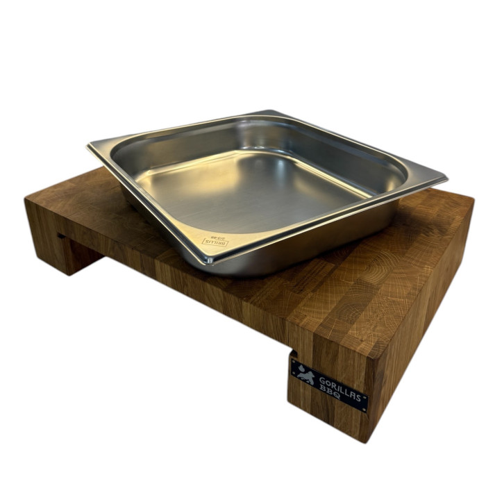 Доска торцевая разделочная дуб с поддоном 500х350х100 мм Gorillas BBQ DS53