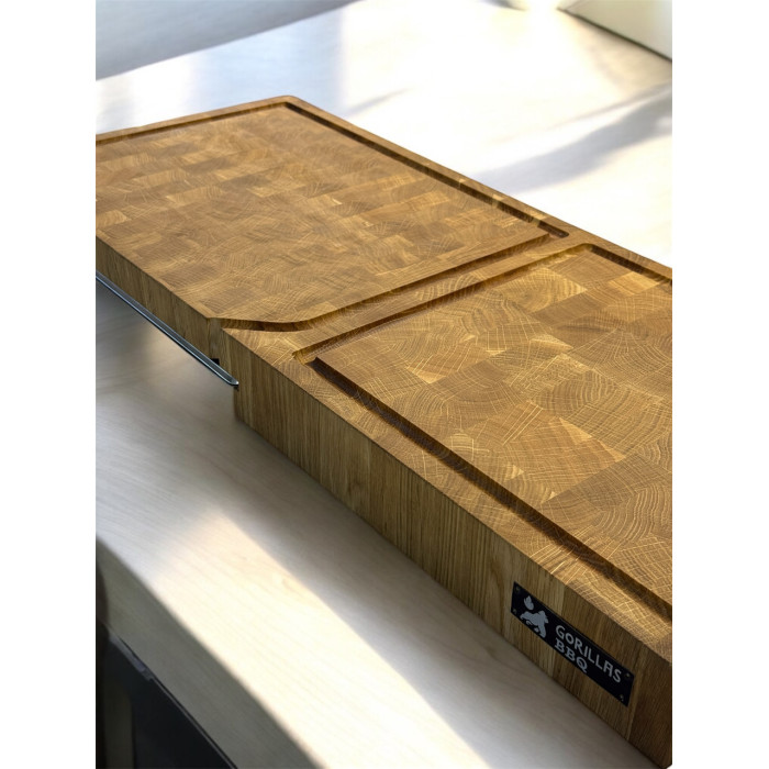 Доска разделочная торцевая двойная с поддоном 700х300х60 мм Gorillas BBQ DS56