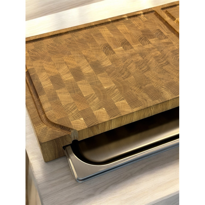 Доска разделочная торцевая двойная с поддоном 700х300х60 мм Gorillas BBQ DS56