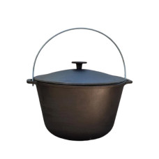 Казан туристический KZ5 чугунный с крышкой 12 л