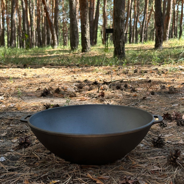 Сковорода KZ8 чугунная с крышкой 8 л