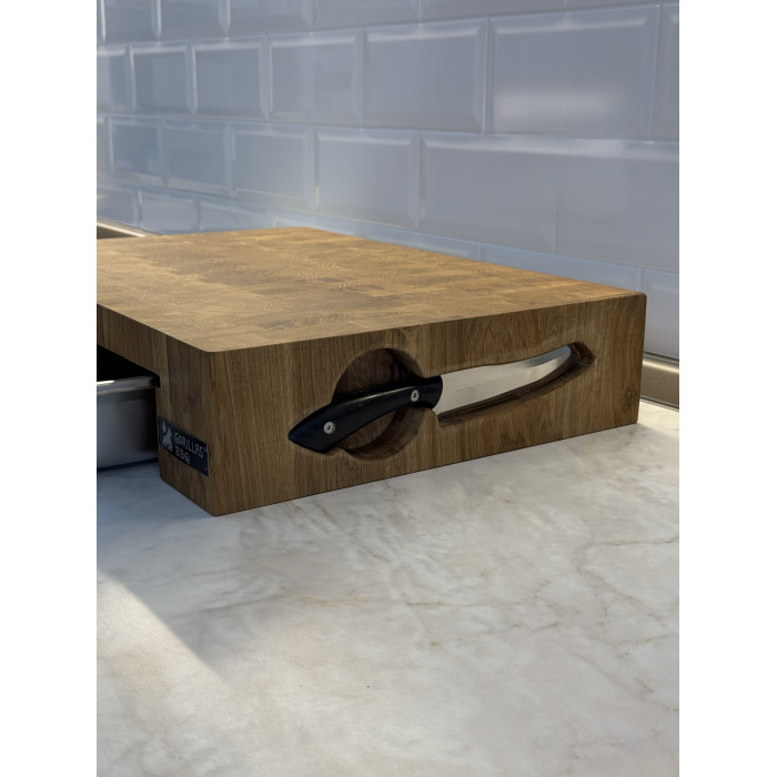 Набор кухонный торцевая доска с гастроемкостью и набором из 2-х ножей Gorillas BBQ DS59