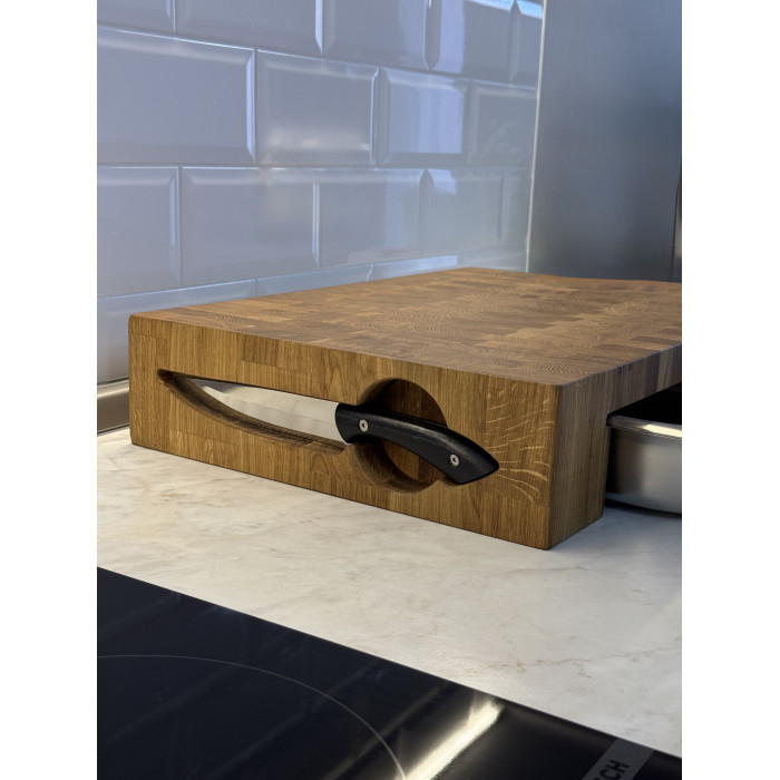 Набор кухонный торцевая доска с гастроемкостью и набором из 2-х ножей Gorillas BBQ DS59