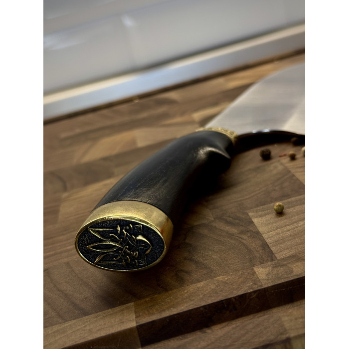 Тяпка кухонная с гербом Серб сталь 65Х13 Gorillas BBQ KN186