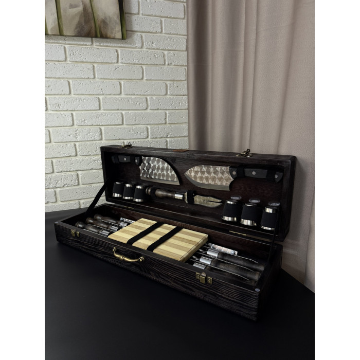 Набор для шашлыка в деревянном кейсе Gorillas BBQ BS97