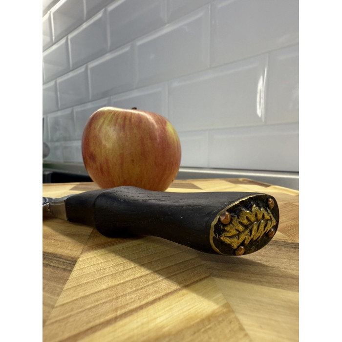 Нож кухонный кованый ручной работы Клен сталь х12 Gorillas BBQ KN174