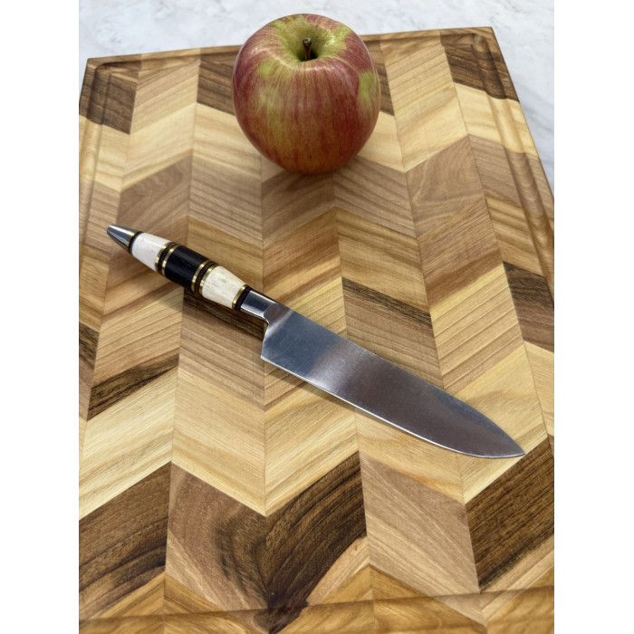 Нож кухонный кованый ручной работы сталь х12 Gorillas BBQ KN175