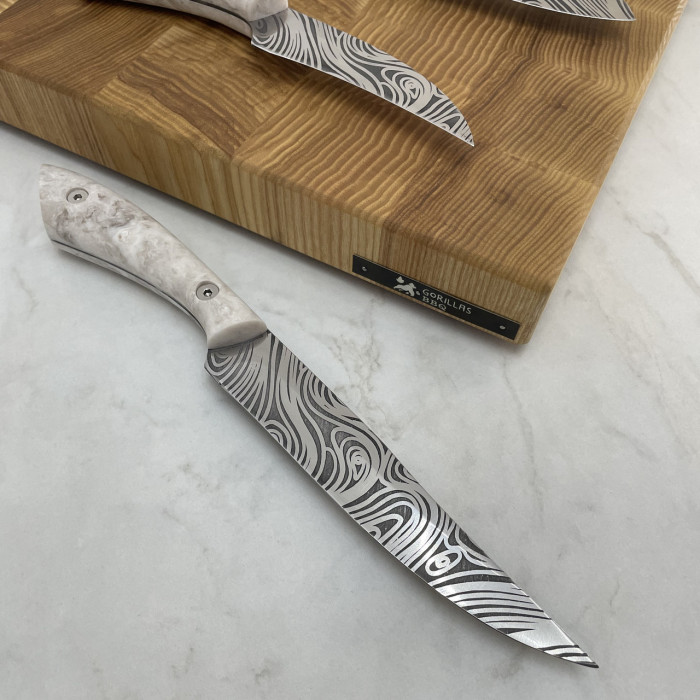 Набор кухонных ножей «Лисий хвост» 2.0 премиум версия сталь 65х13 KN108