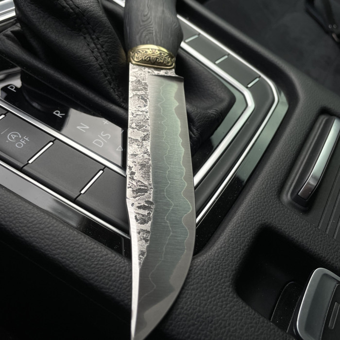 Нож «Компас ужаса» (ламинат) ручной работы сталь Х12, 40х13 Gorillas BBQ KN165