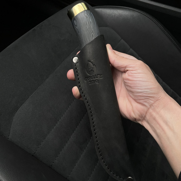 Нож «Компас ужаса» (ламинат) ручной работы сталь Х12, 40х13 Gorillas BBQ KN165