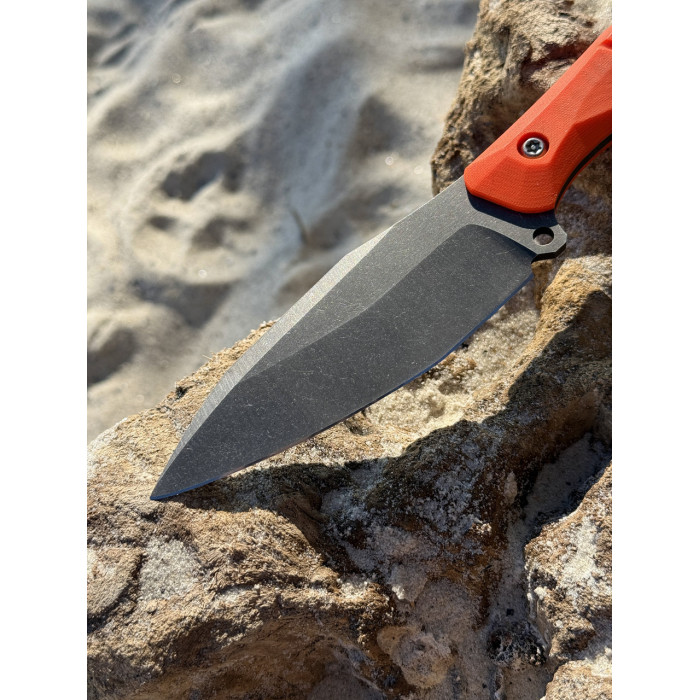 Нож туристический ручной работы Gorillas BBQ сталь х12МФ с ножнами из кайдекса KN182