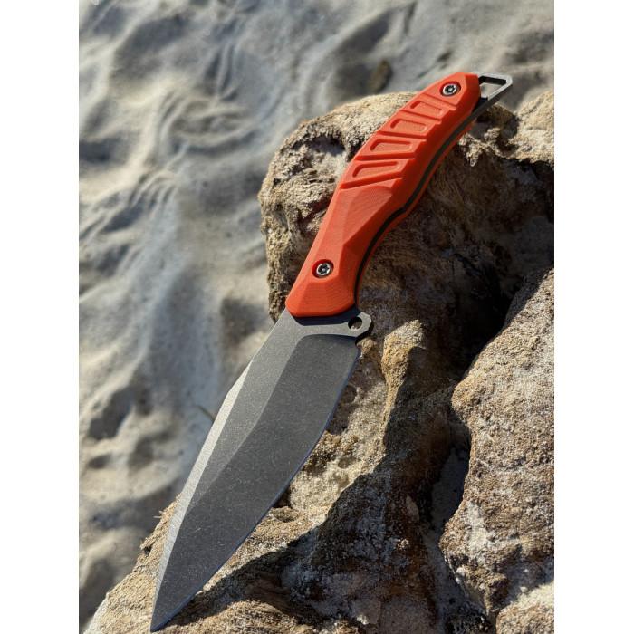 Нож туристический ручной работы Gorillas BBQ сталь х12МФ с ножнами из кайдекса KN182