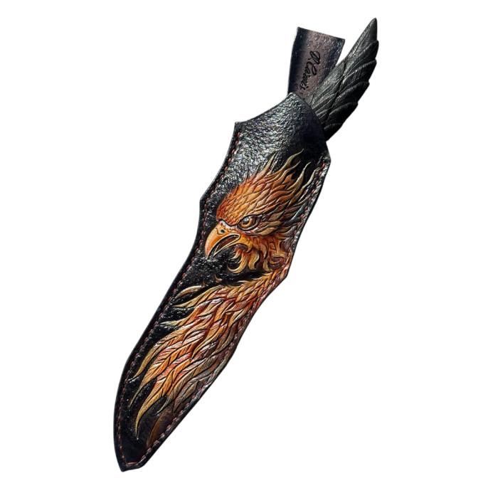 Подарочный туристический нож "Перо Феникса" сталь Х12МФ Gorillas BBQ KN206