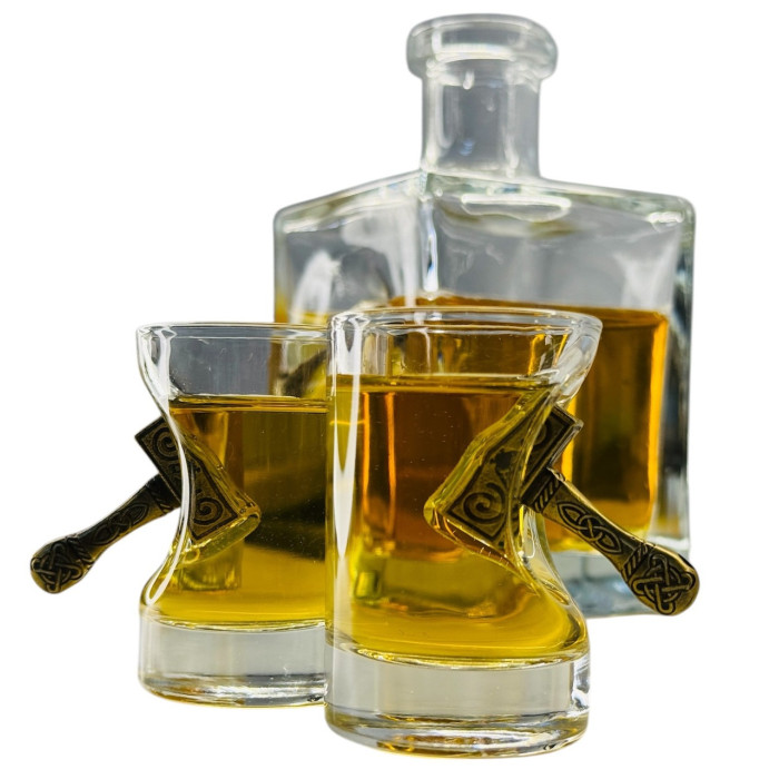 Набор Кум Молот графин и 2 рюмки Gorillas BBQ GL8