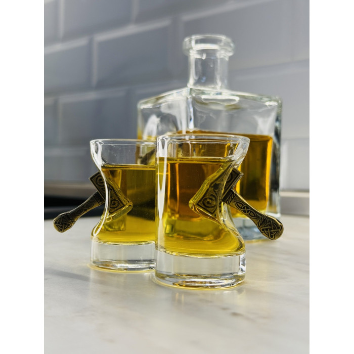 Набор Кум Молот графин и 2 рюмки Gorillas BBQ GL8