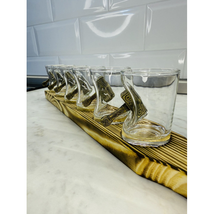 Рюмки Молот 6 шт. с подставкой Gorillas BBQ GL9