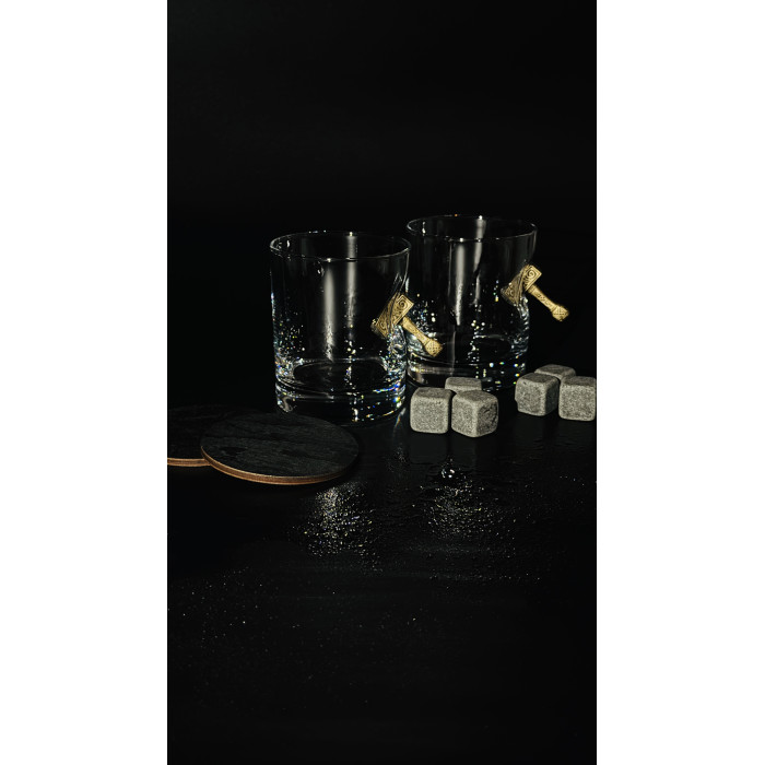 Набор для виски Молот (2 стакана молот + камни в коробке) Gorillas BBQ GL13