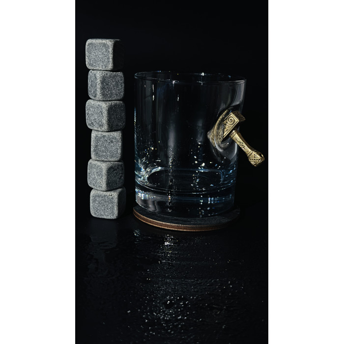 Набор для виски Молот (2 стакана молот + камни в коробке) Gorillas BBQ GL13